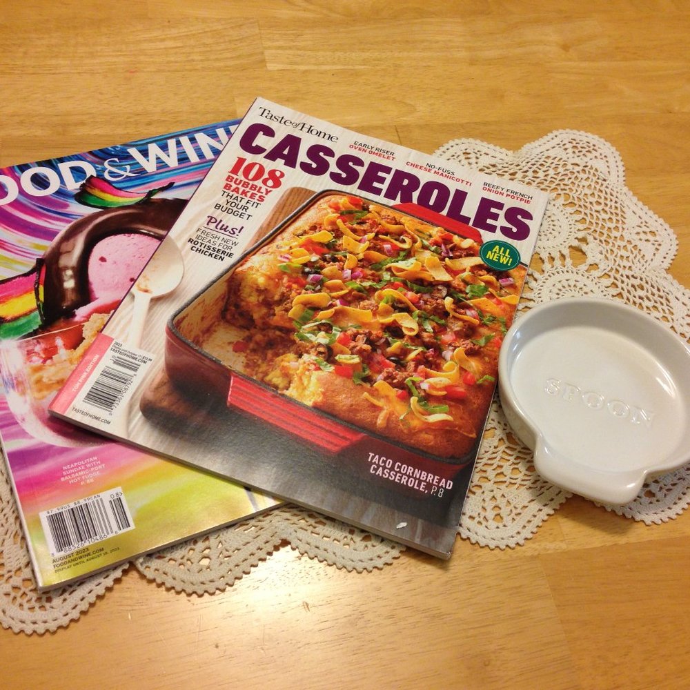 Cooking Magazine Plus Food And Wine and Spoon Rest Bundle